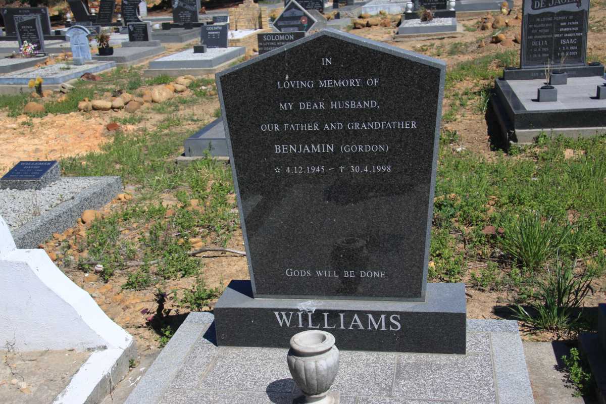 WILLIAMS Benjamin 1945-1998