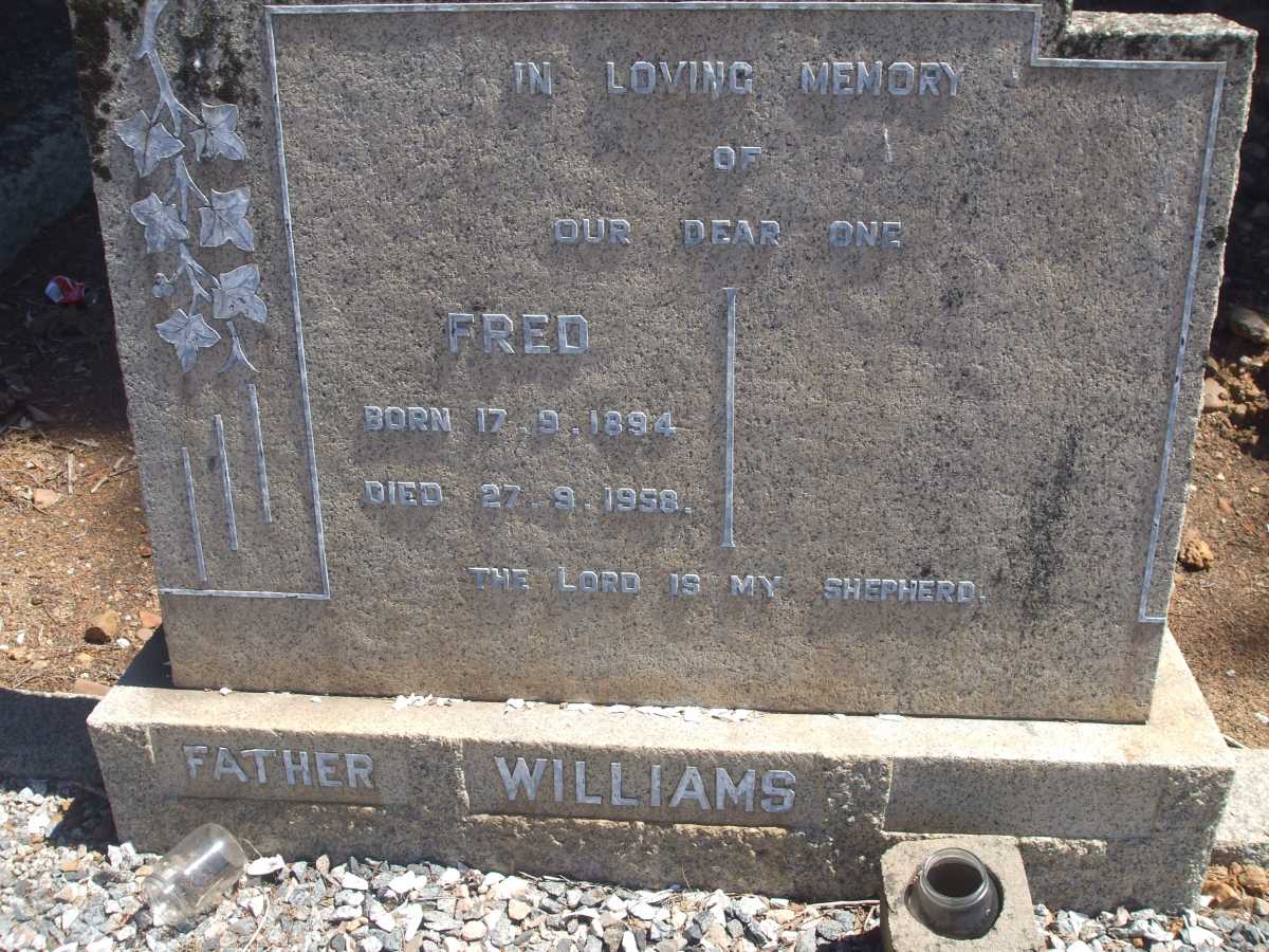 WILLIAMS Fred 1894-1958
