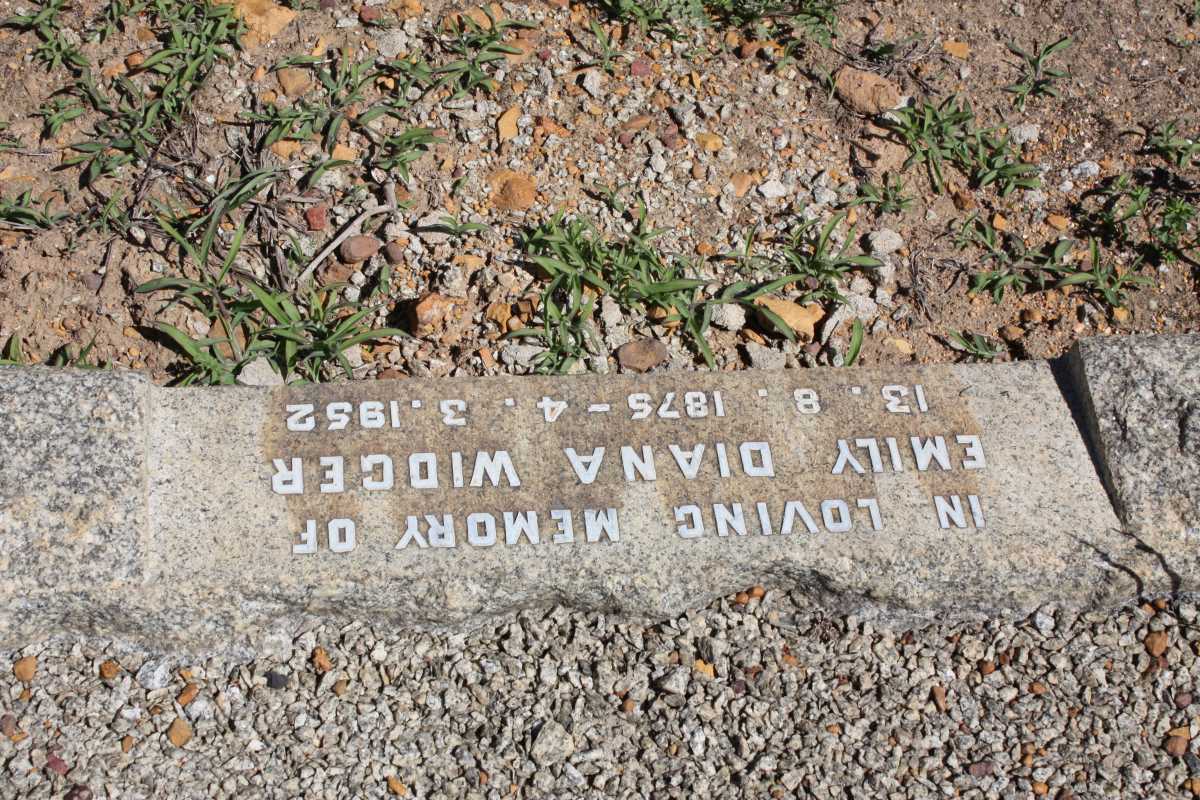 WIDGER Emily Diana 1875-1952