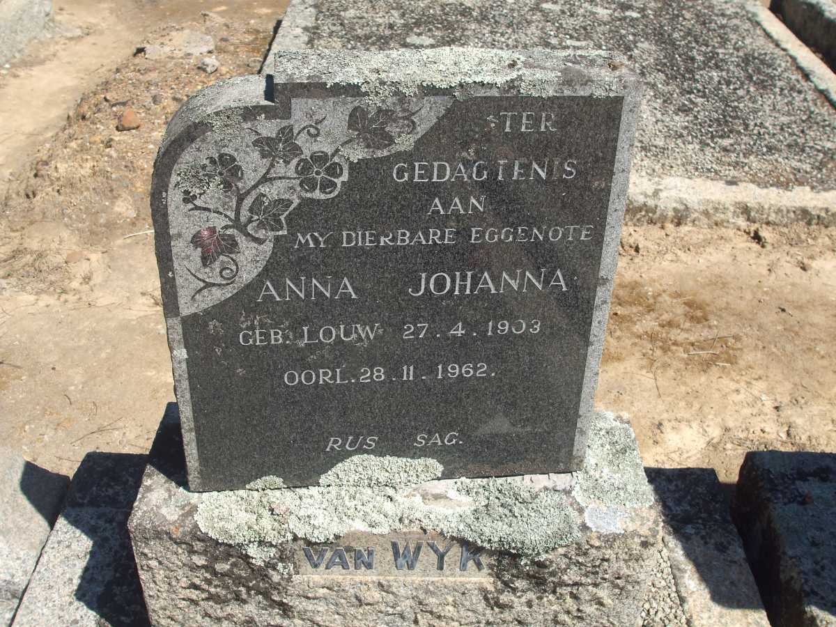 WYK Anna Johanna, van nee LOUW 1903-1962
