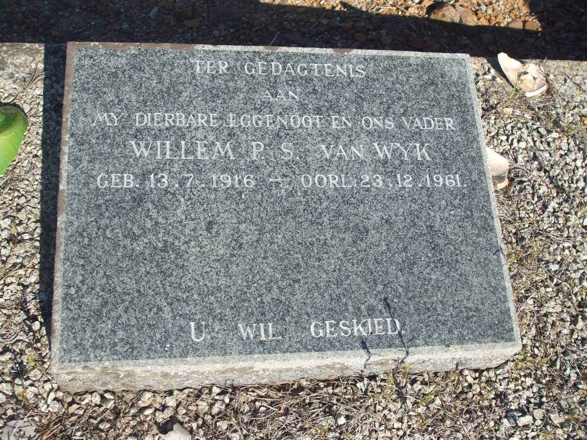 WYK Willem P.S., van 1916-1961
