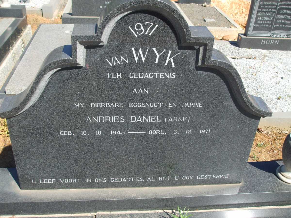 WYK Andries Daniel, van 1945-1971