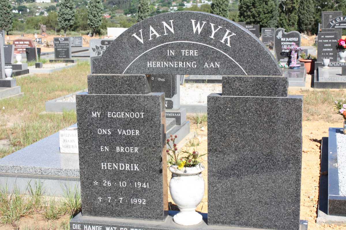 WYK Hendrik, van 1941-1992