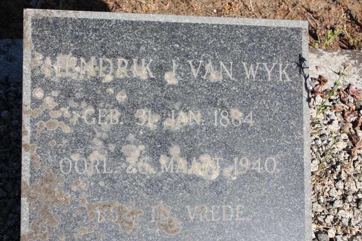 WYK Hendrik J., van 1884-1940