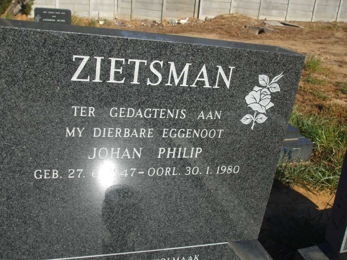 ZIETSMAN Johan Philip 1947-1980