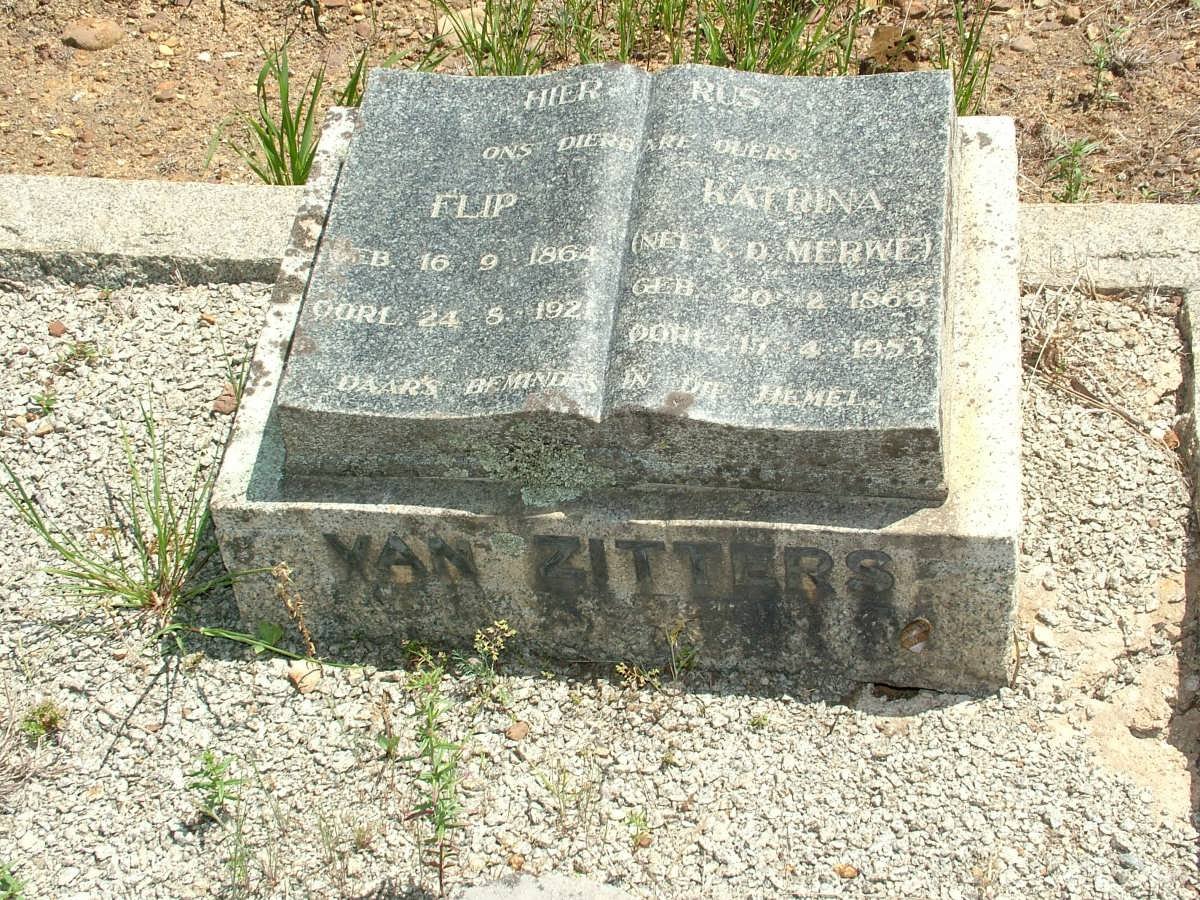 ZITTERS Flip, van 1864-1921 &amp; Katrina V.D. MERWE 1869-1953