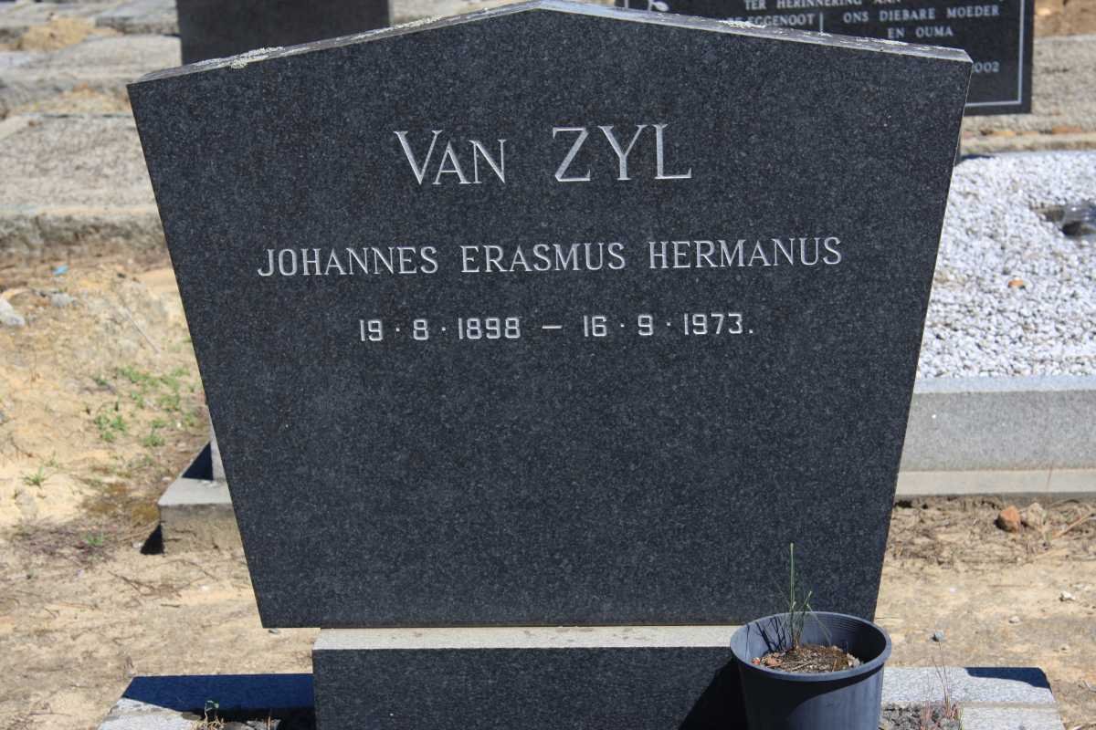 ZYL Johannes Erasmus Hermanus, van 1898-1973