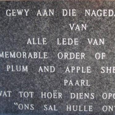 4. M.O.T.H.S. Plum &amp; Apple Shellhole Paarl