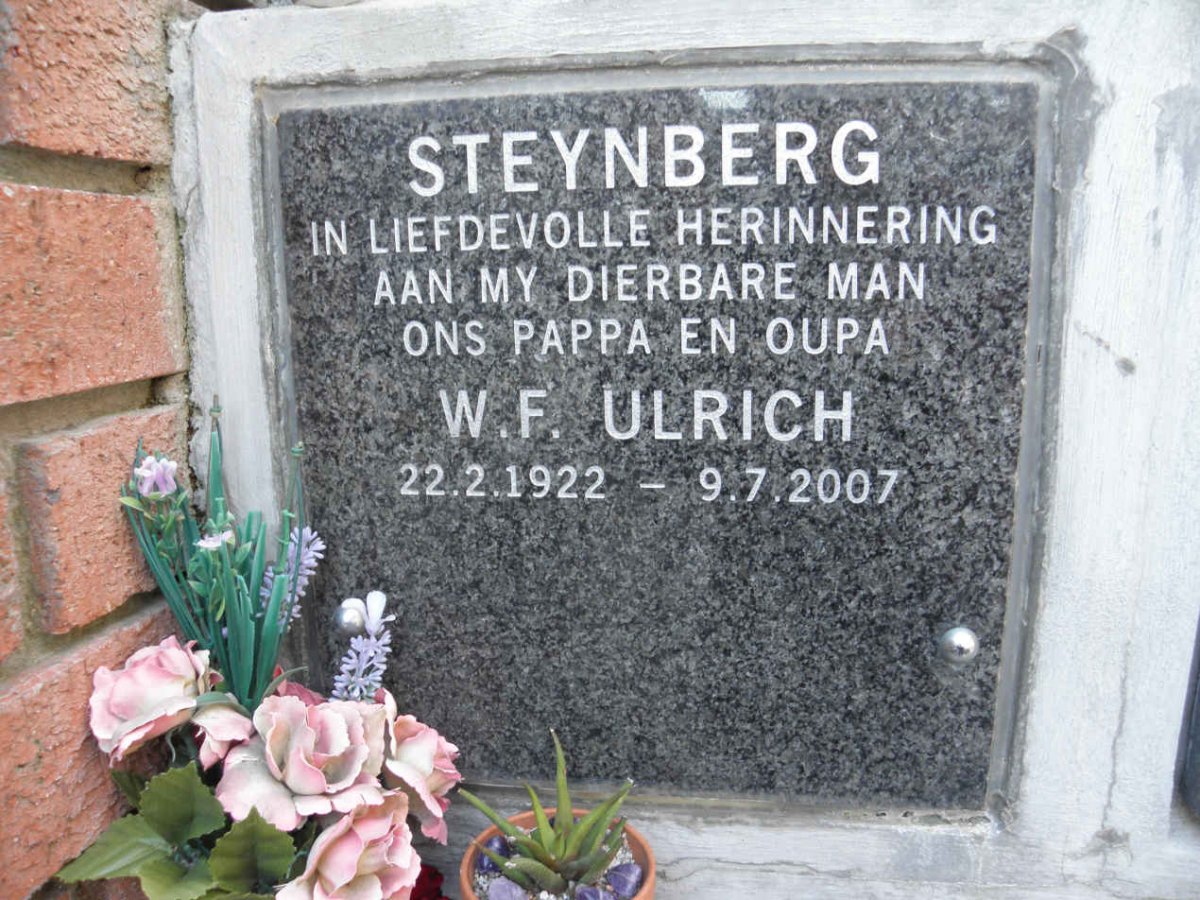 STEYNBERG W.F. Ulrich 1922-2007