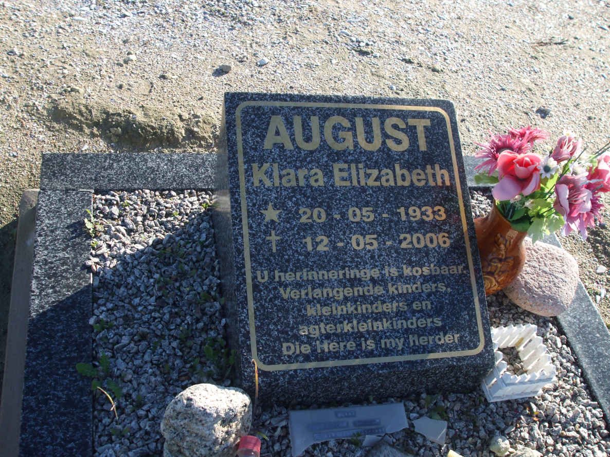 AUGUST Klara Elizabeth 1933-2006