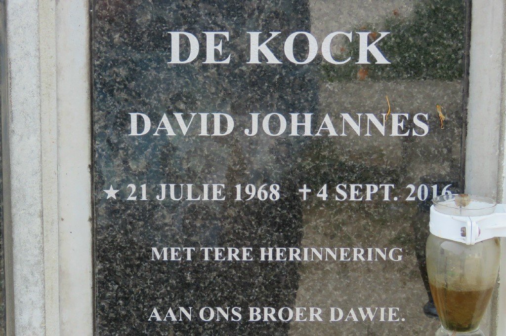 KOCK David Johannes, de 1968-2016