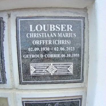 LOUBSER Christiaan Marius Orffer 1930-2023