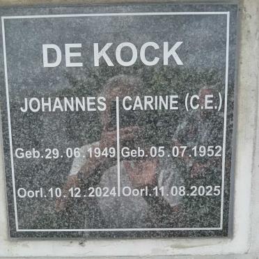 KOCK Johannes, de 1949-2024 & C.E. 1952-2025