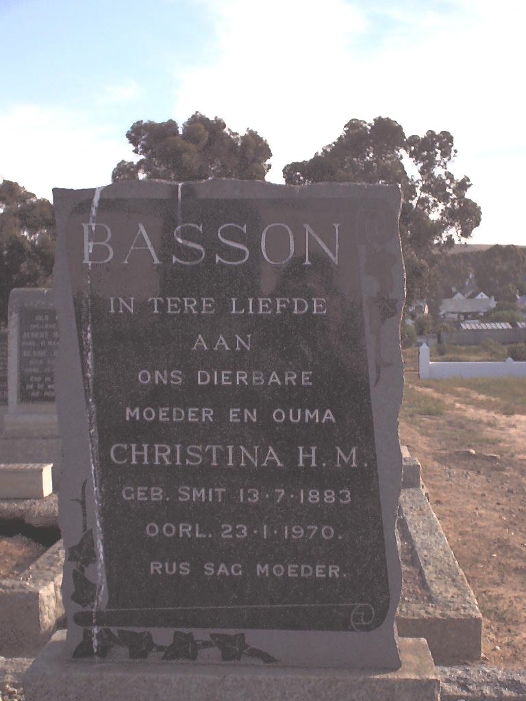 BASSON Christina H.M. nee SMIT 1883-1970