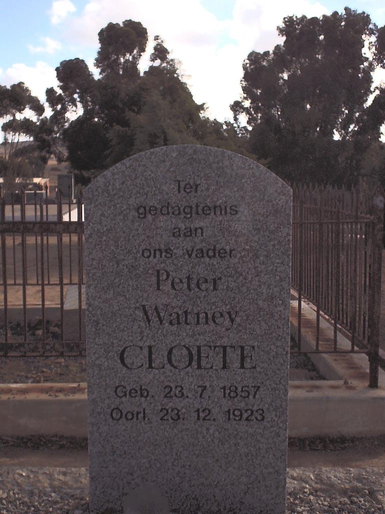 CLOETE Peter Watney 1857-1923