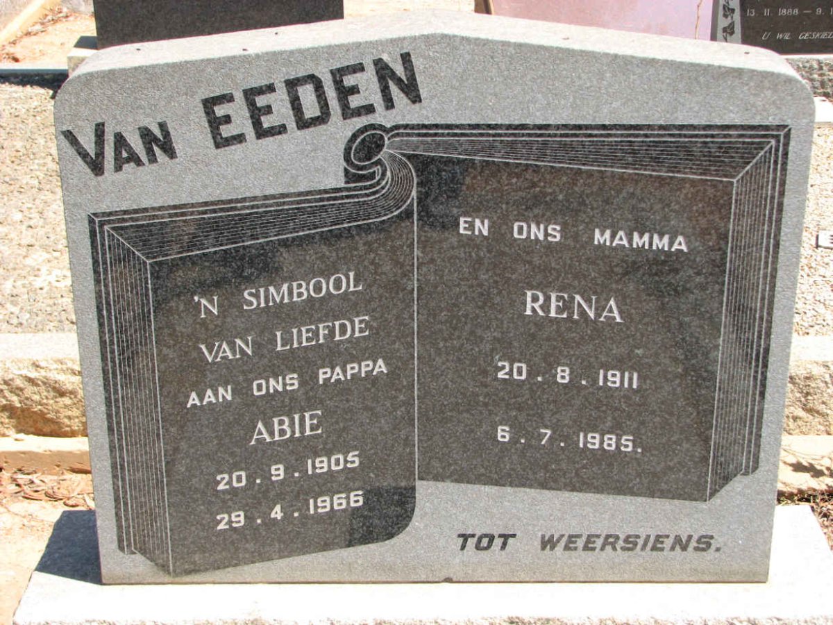 EEDEN Albie, van 1905-1966 &amp; Rena 1911-1985
