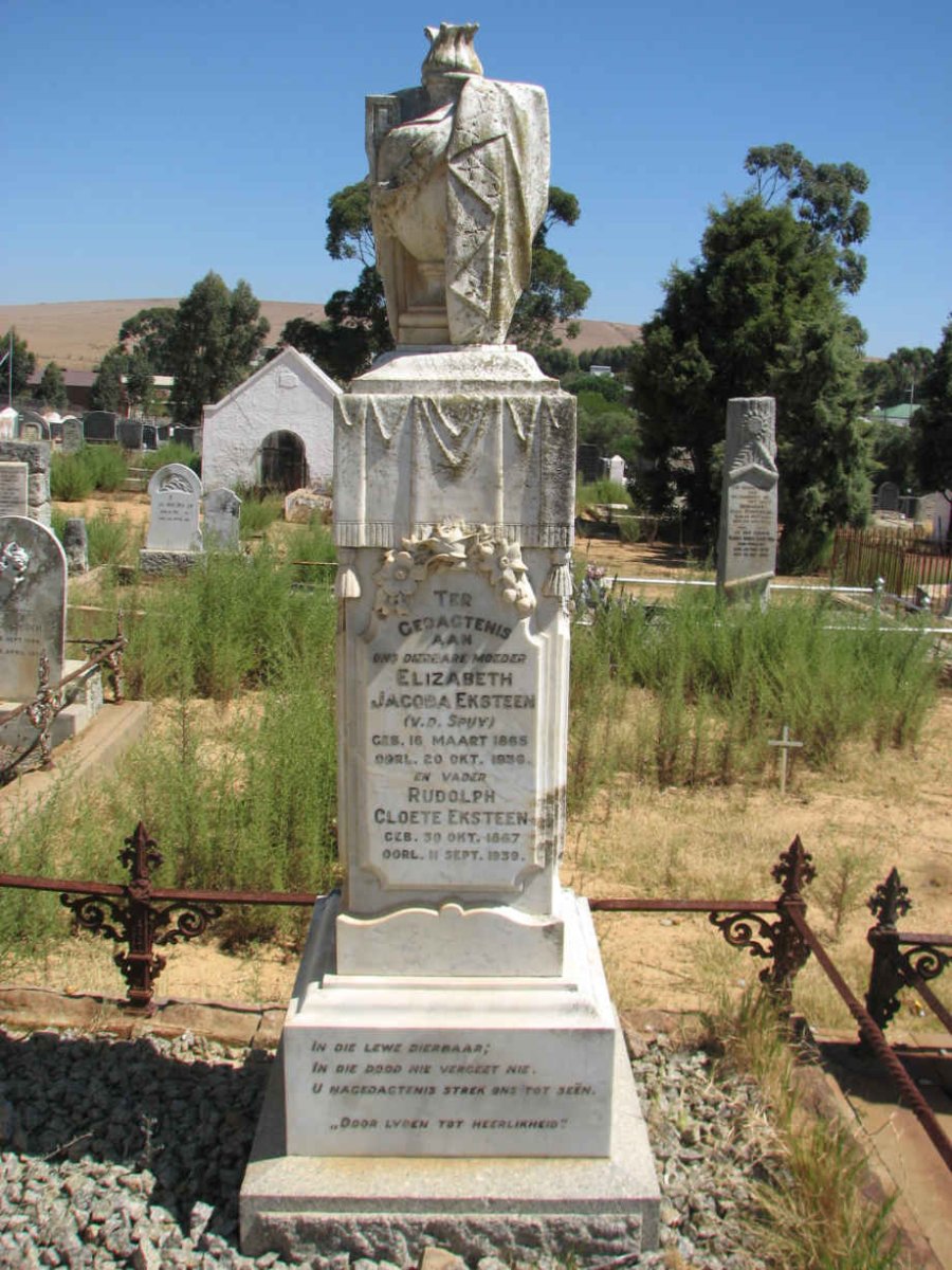EKSTEEN Rudolph Cloete 1867-1939 &amp; Elizabeth Jacoba V.D. SPUY 1865-1936