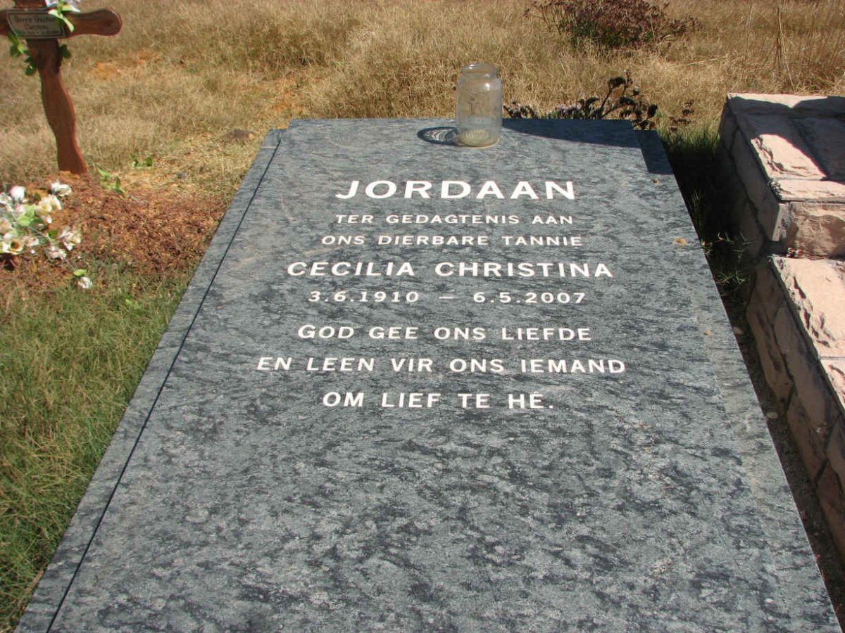 JORDAAN Cecilia Christina 1910-2007