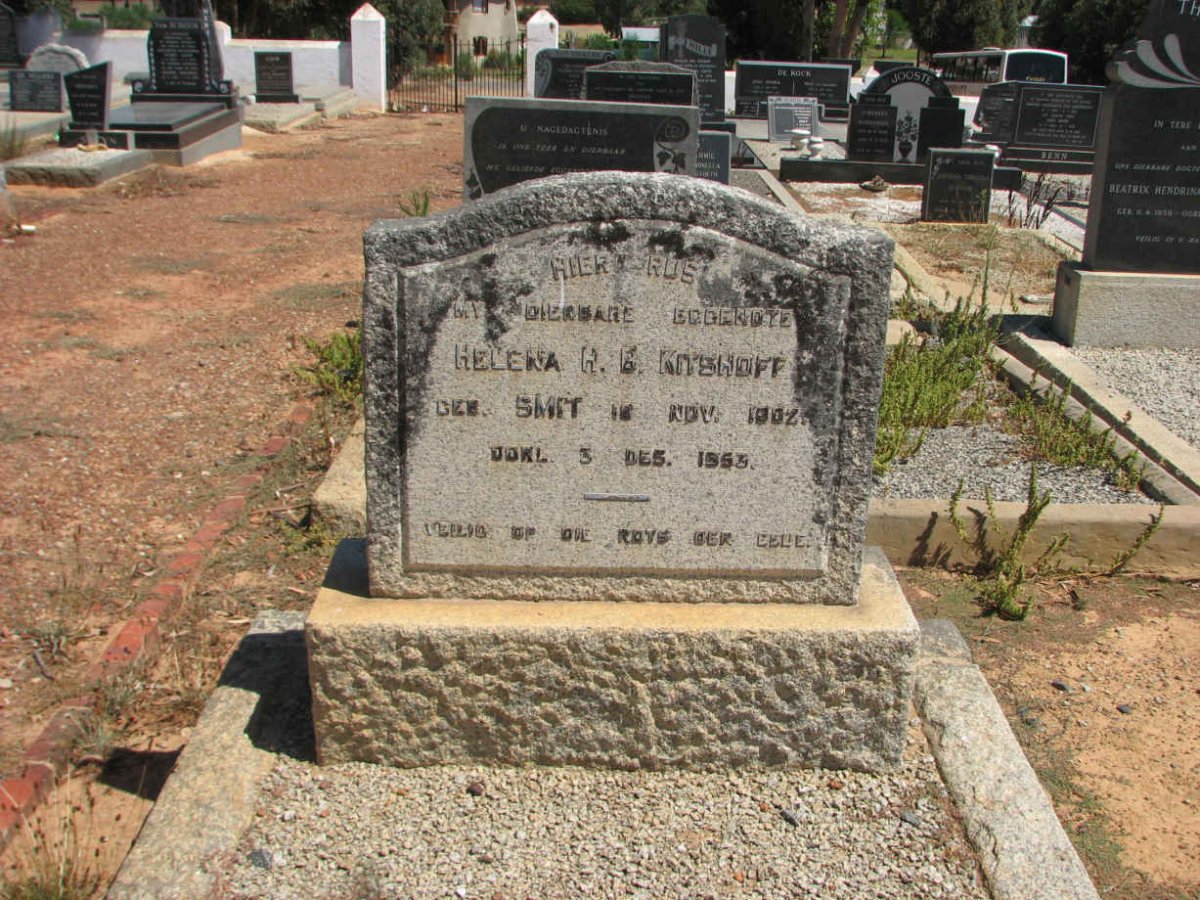 KITSHOFF Helena R.B. nee SMIT 1902-1958