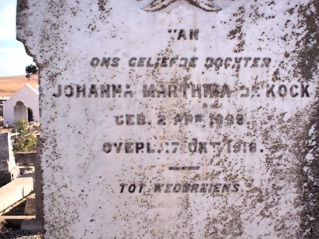 KOCK Johanna Marthina, de 1898-1918