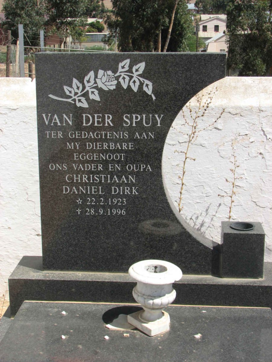 SPUY Christiaan Daniel Dirk, van der 1923-1996