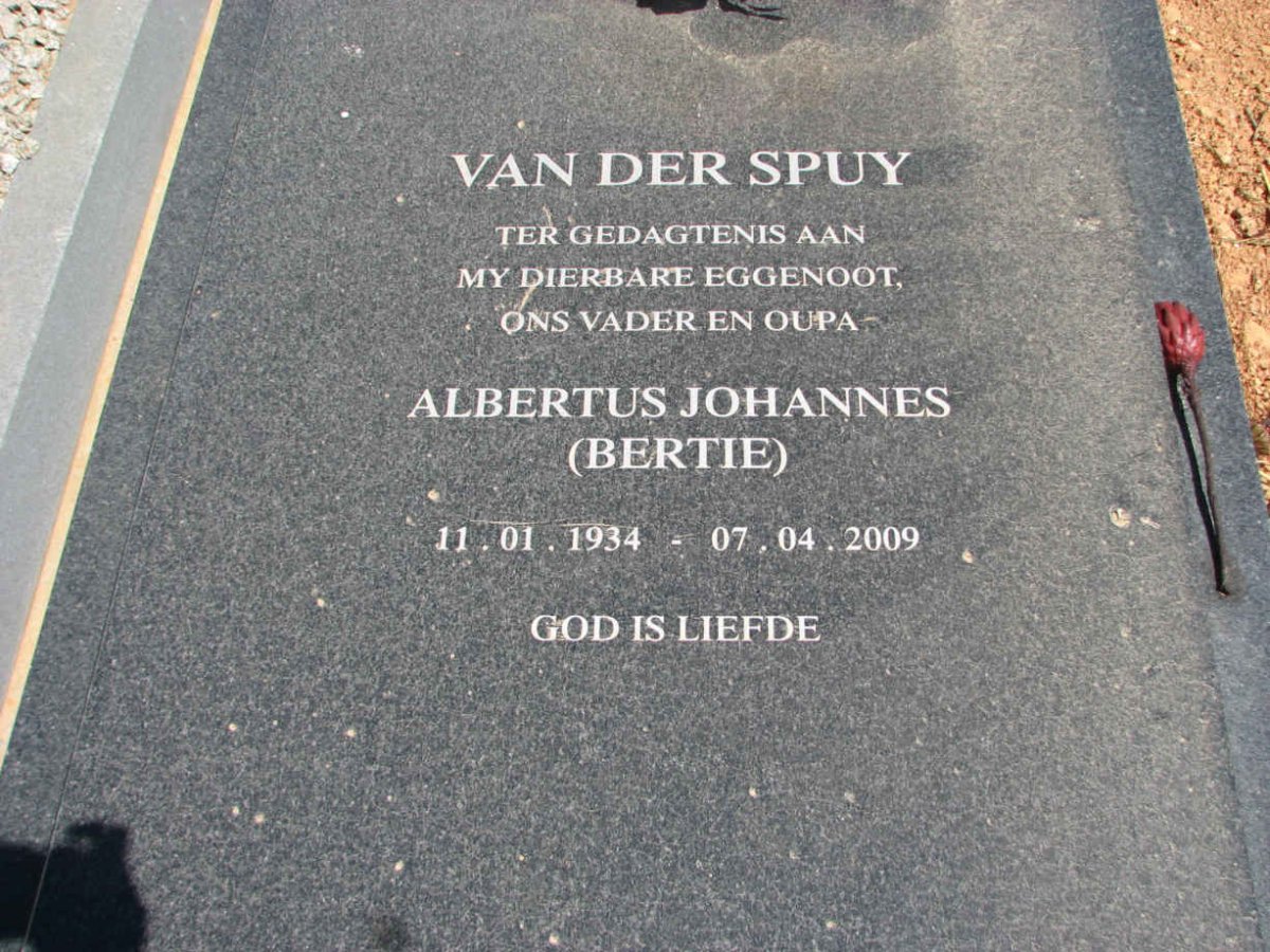 SPUY Albertus Johannes, van der 1934-2009
