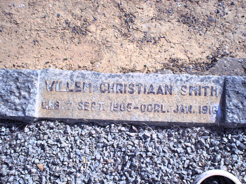 SMITH Willem Christiaan 1905-1916