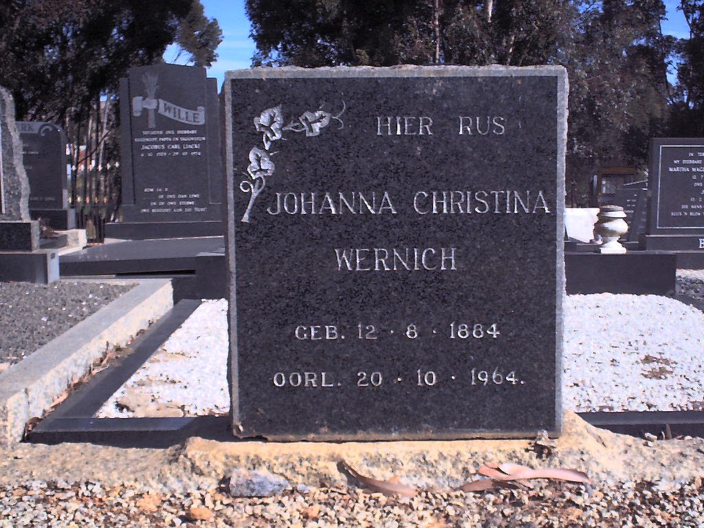 WERNICH Johanna Christina 1884-1964