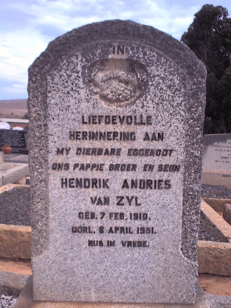 ZYL Hendrik Andries, van 1910-1951