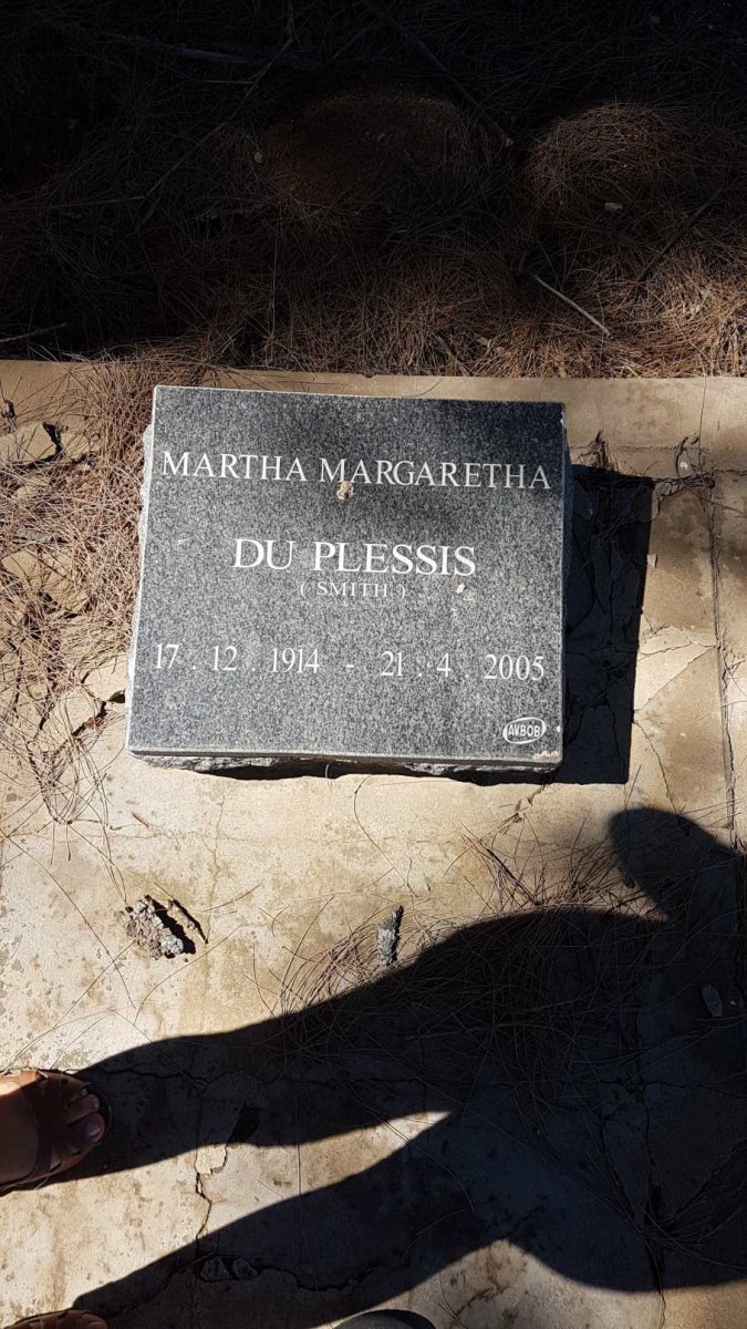 PLESSIS Martha Margaretha, du nee SMITH 1914-2005