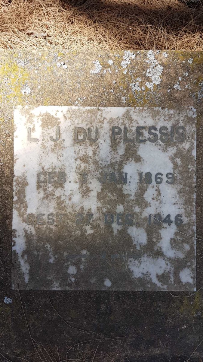 PLESSIS L.J., du 1869-1946
