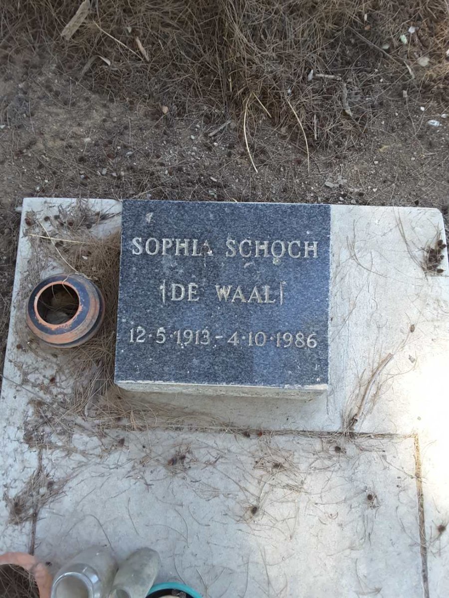 SCHOCH Sophia nee DE WAAL 1913-1986