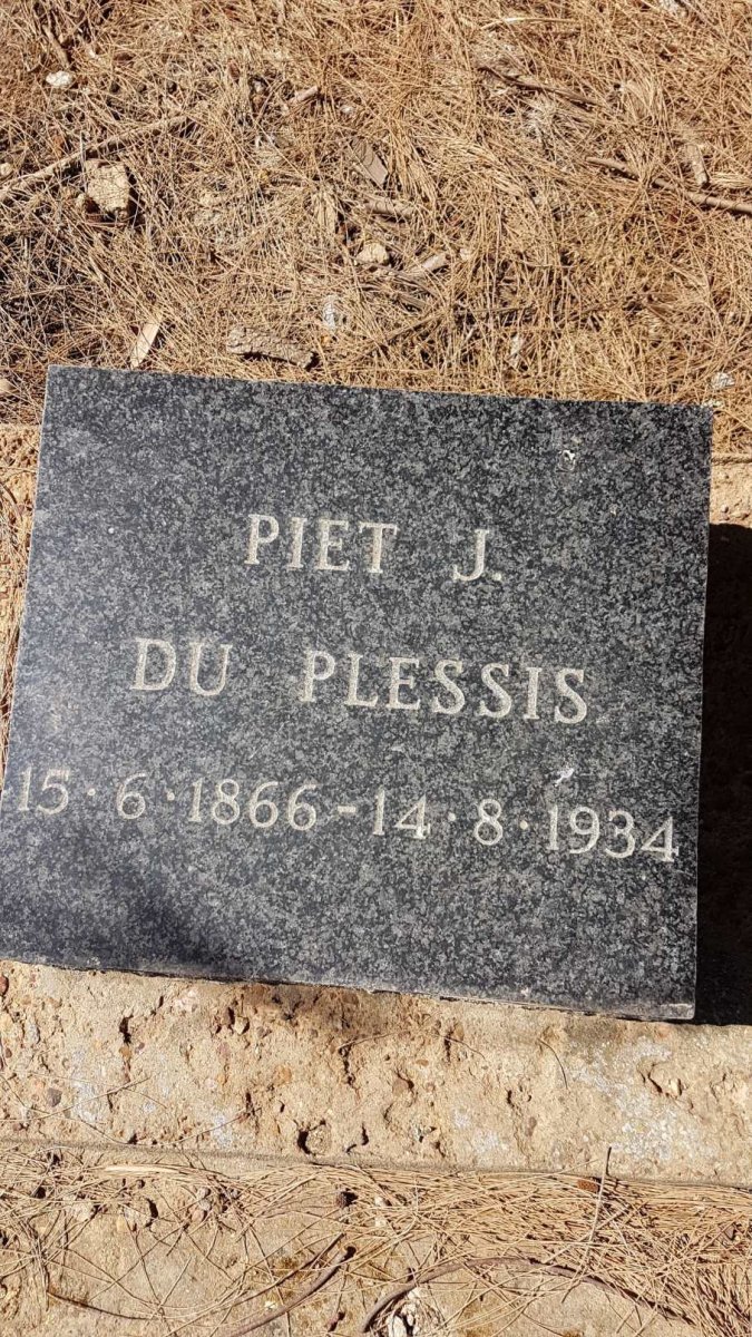 PLESSIS Piet J., du 1866-1934