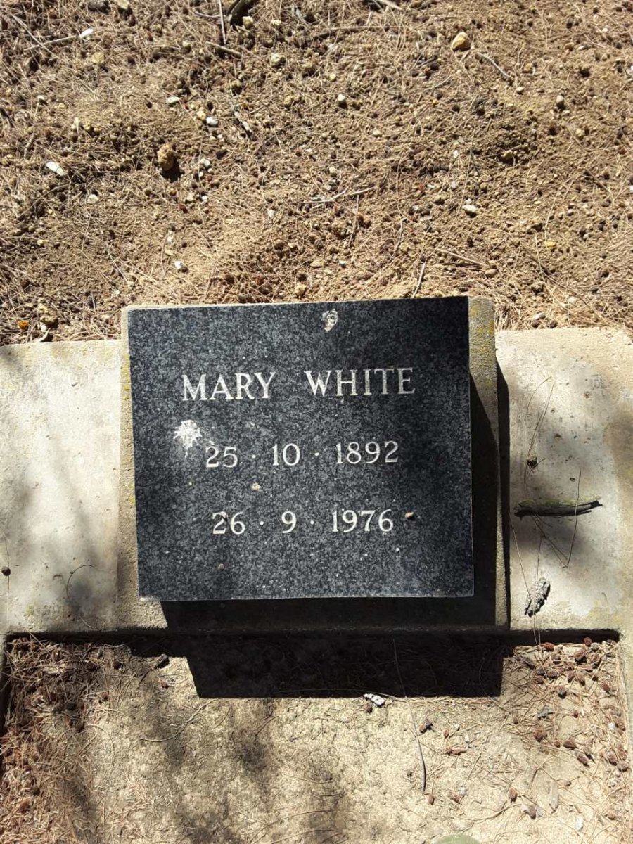 WHITE Mary 1892-1976