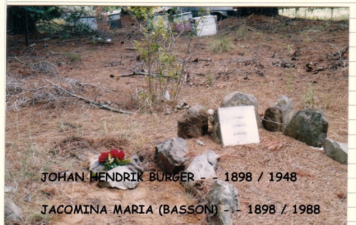 BURGER Johan Hendrik 1898-1948 &amp; Jacomina Maria BASSON 1898-1988