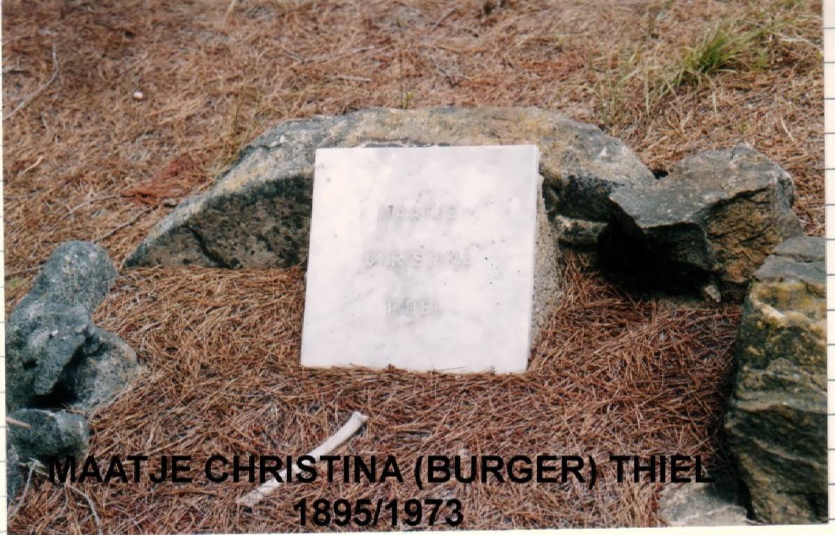 THIEL Maatje Christina nee BURGER 1895-1973