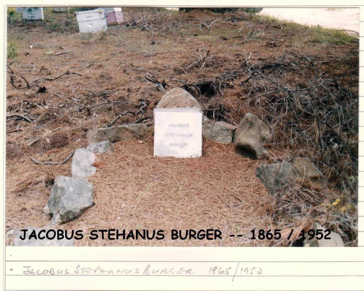 BURGER Jacobus Stephanus 1865-1952