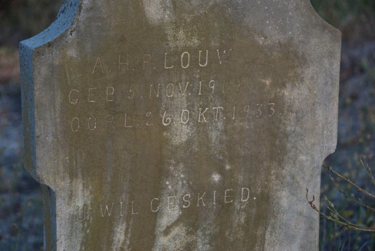 LOUW A.H.P. 1914-1933