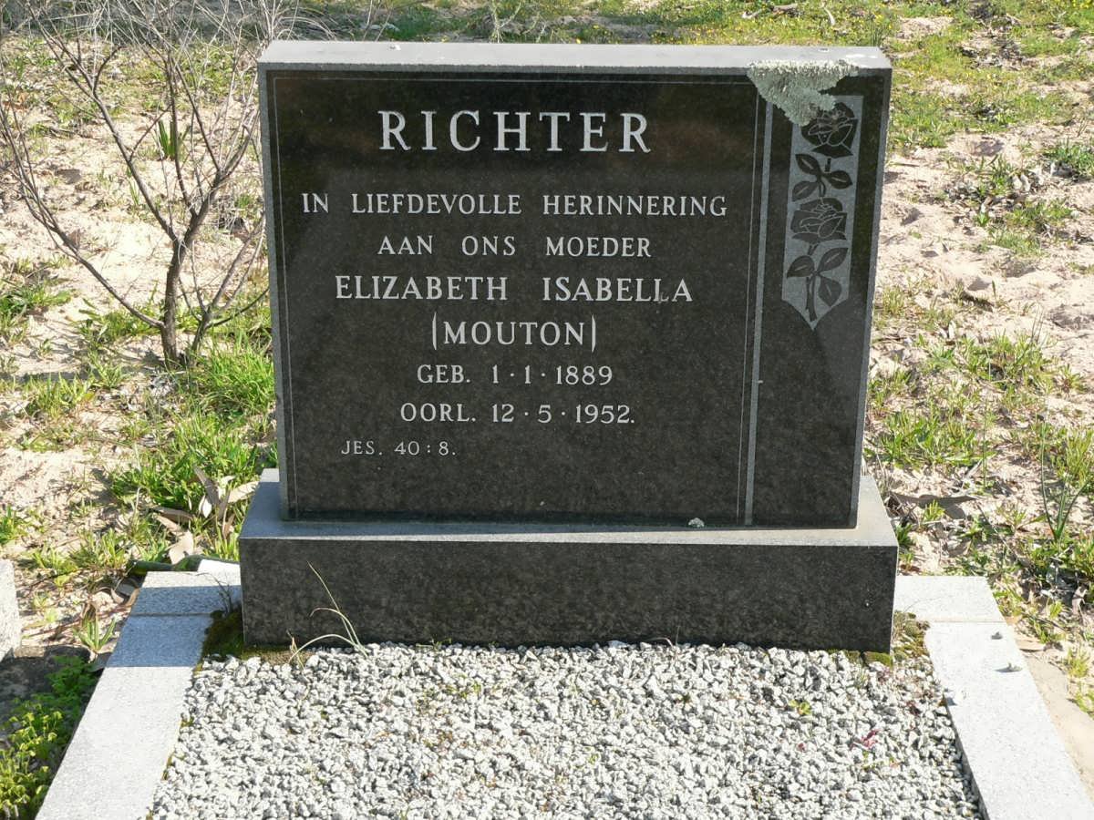 RICHTER Elizabeth Isabella nee MOUTON 1889-1952