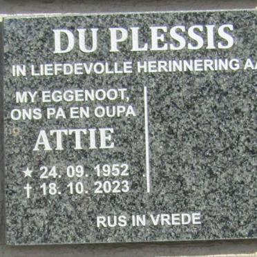 PLESSIS Attie, du 1952-2023