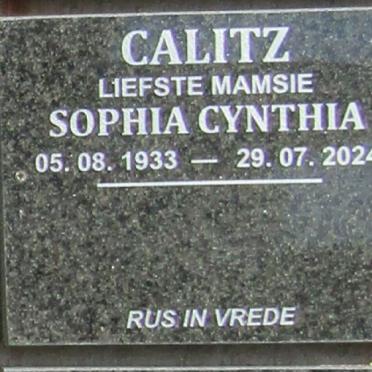 CALITZ Sophia Cynthia 1933-2024