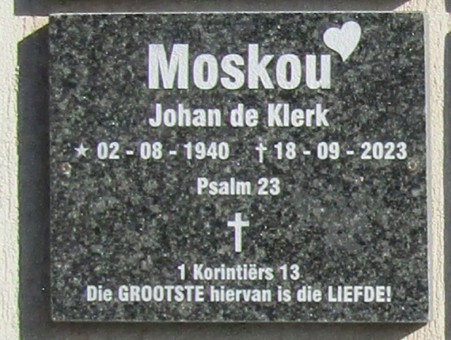 KLERK Johan, de 1940-2023