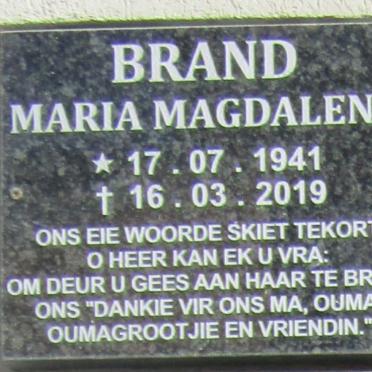 BRAND Maria Magdalena 1941-2019