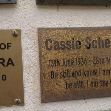 SCHEEPERS Cassie 1936-2009