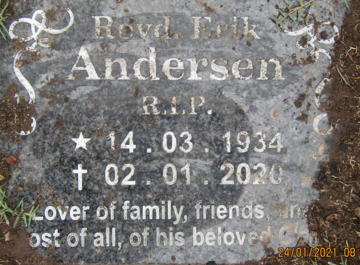 ANDERSEN Eric 1934-2020