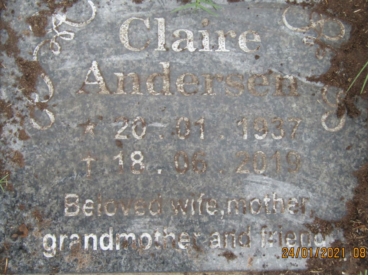 ANDERSEN Claire 1937-2019