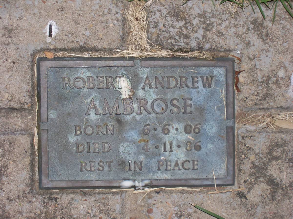 AMBROSE Robert Andrew 1906-1986