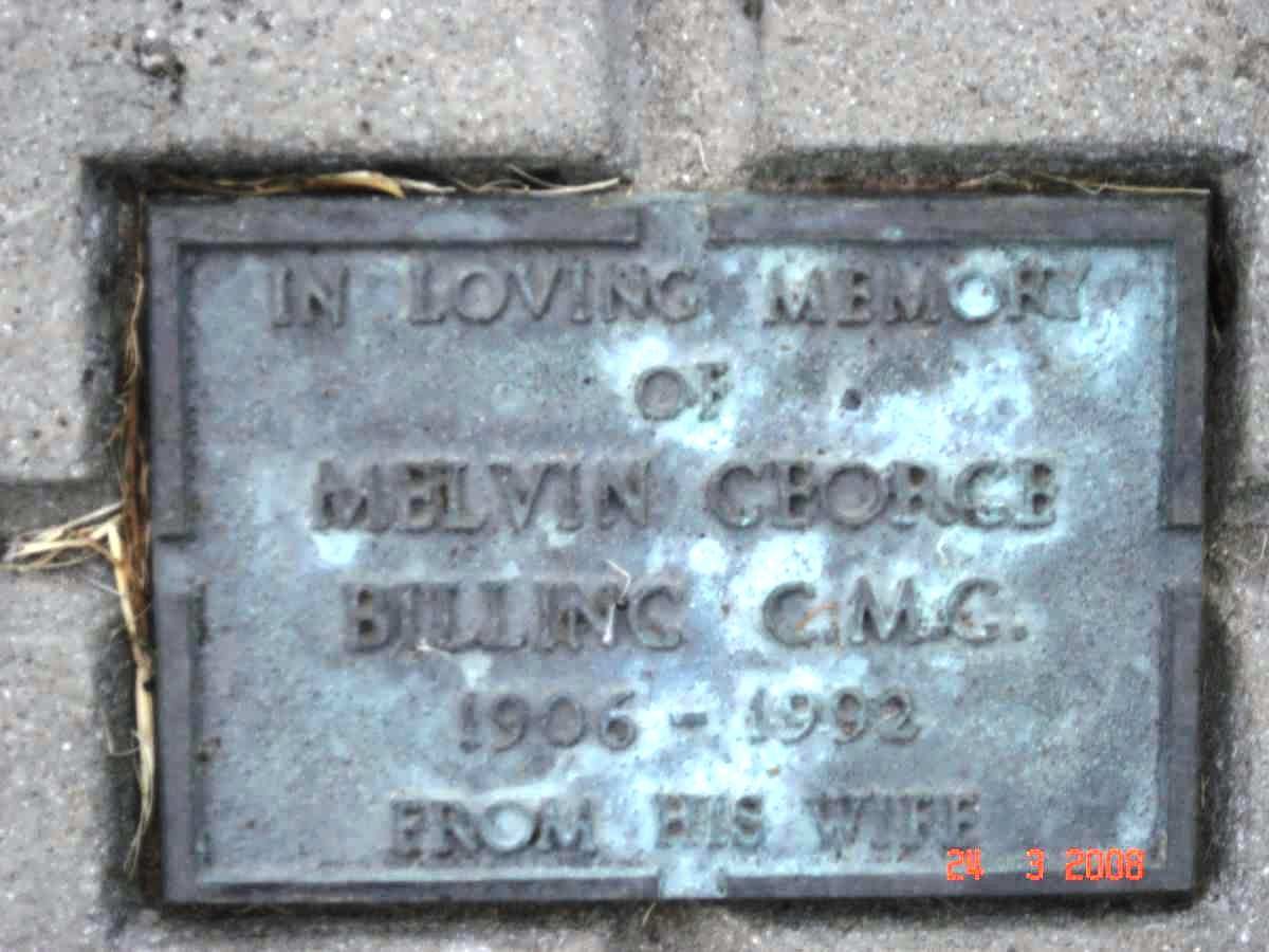 BILLING Melvin George 1906-1992