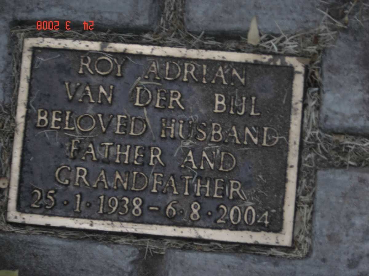 BIJL Roy Adrian, van der  1938-2004