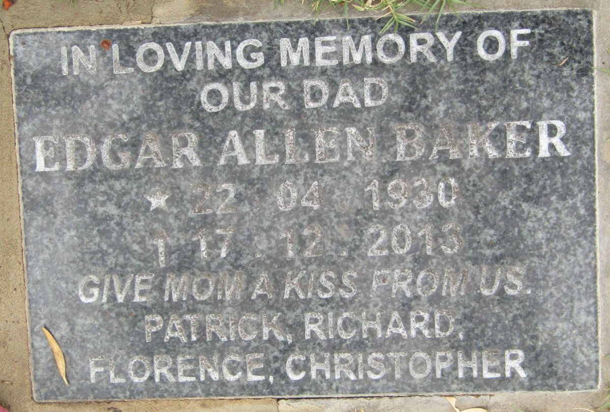 BAKER Edgar Allen 1930-2013